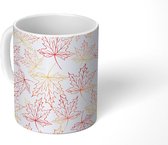 Mok - Koffiemok - Waterverf - Bladeren - Herfst - Mokken - 350 ML - Beker - Koffiemokken - Theemok