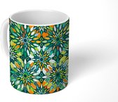 Mok - Koffiemok - Patroon - Mandala - Groen - Mokken - 350 ML - Beker - Koffiemokken - Theemok