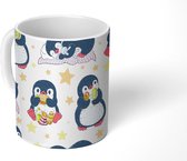 Mok - Koffiemok - Baby - Pinguïn - Eten - Sterren - Patronen - Mokken - 350 ML - Beker - Koffiemokken - Theemok