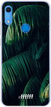 6F hoesje - geschikt voor Huawei Y6s -  Transparant TPU Case - Palm Leaves Dark #ffffff