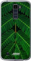 LG K10 (2016) Hoesje Transparant TPU Case - Symmetric Plants #ffffff