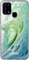 Samsung Galaxy M31 Hoesje Transparant TPU Case - It's a Wave #ffffff