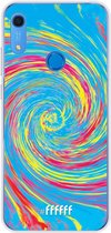 Huawei Y6 (2019) Hoesje Transparant TPU Case - Swirl Tie Dye #ffffff