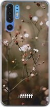 Huawei P30 Pro Hoesje Transparant TPU Case - Flower Buds #ffffff