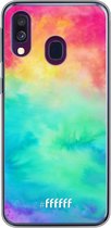 Samsung Galaxy A50 Hoesje Transparant TPU Case - Rainbow Tie Dye #ffffff