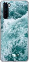 OnePlus Nord Hoesje Transparant TPU Case - Whitecap Waves #ffffff