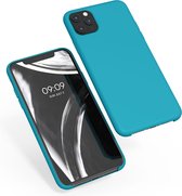 kwmobile telefoonhoesje voor Apple iPhone 11 Pro Max - Hoesje met siliconen coating - Smartphone case in ijsblauw