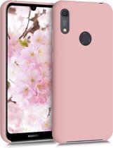 kwmobile telefoonhoesje voor Huawei Y6s (2019) - Hoesje met siliconen coating - Smartphone case in perzikroze