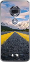 Motorola Moto G7 Hoesje Transparant TPU Case - Road Ahead #ffffff