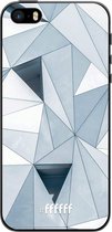 iPhone 5s Hoesje TPU Case - Mirrored Polygon #ffffff