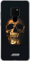 Huawei Mate 20 Hoesje Transparant TPU Case - Gold Skull #ffffff