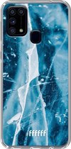 Samsung Galaxy M31 Hoesje Transparant TPU Case - Cracked Ice #ffffff