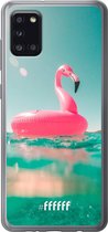 Samsung Galaxy A31 Hoesje Transparant TPU Case - Flamingo Floaty #ffffff