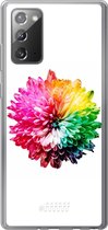 Samsung Galaxy Note 20 Hoesje Transparant TPU Case - Rainbow Pompon #ffffff