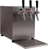 Gluhwein tap - Dispenser - 9kW, met geïntegreerde luchtcompressor, 3-kraans, roestvrijstalen behuizing