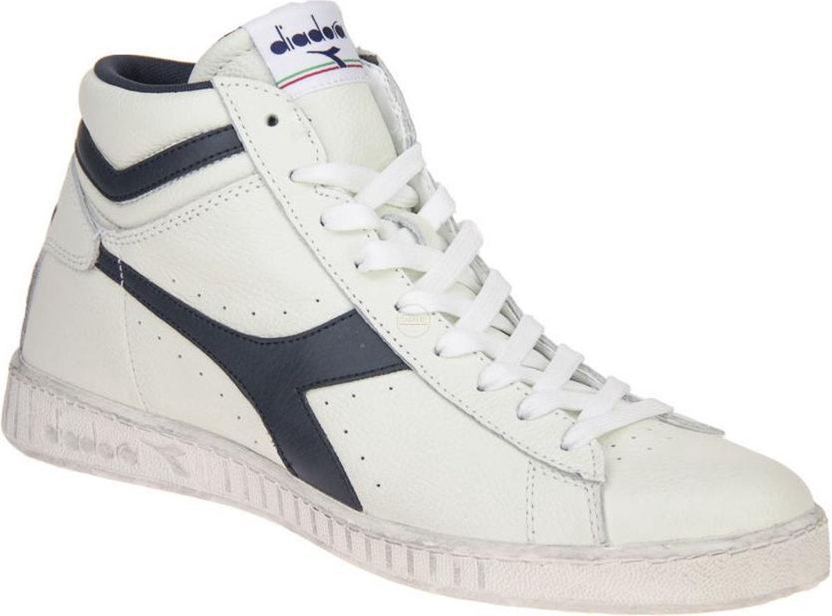 Diadora Game L High Waxed Wit-Blauwe Sneaker | bol.com