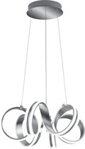 LED Hanglamp - Trinon Katra - 38W - Warm Wit 3000K - Dimbaar - Rond - Mat Grijs - Aluminium