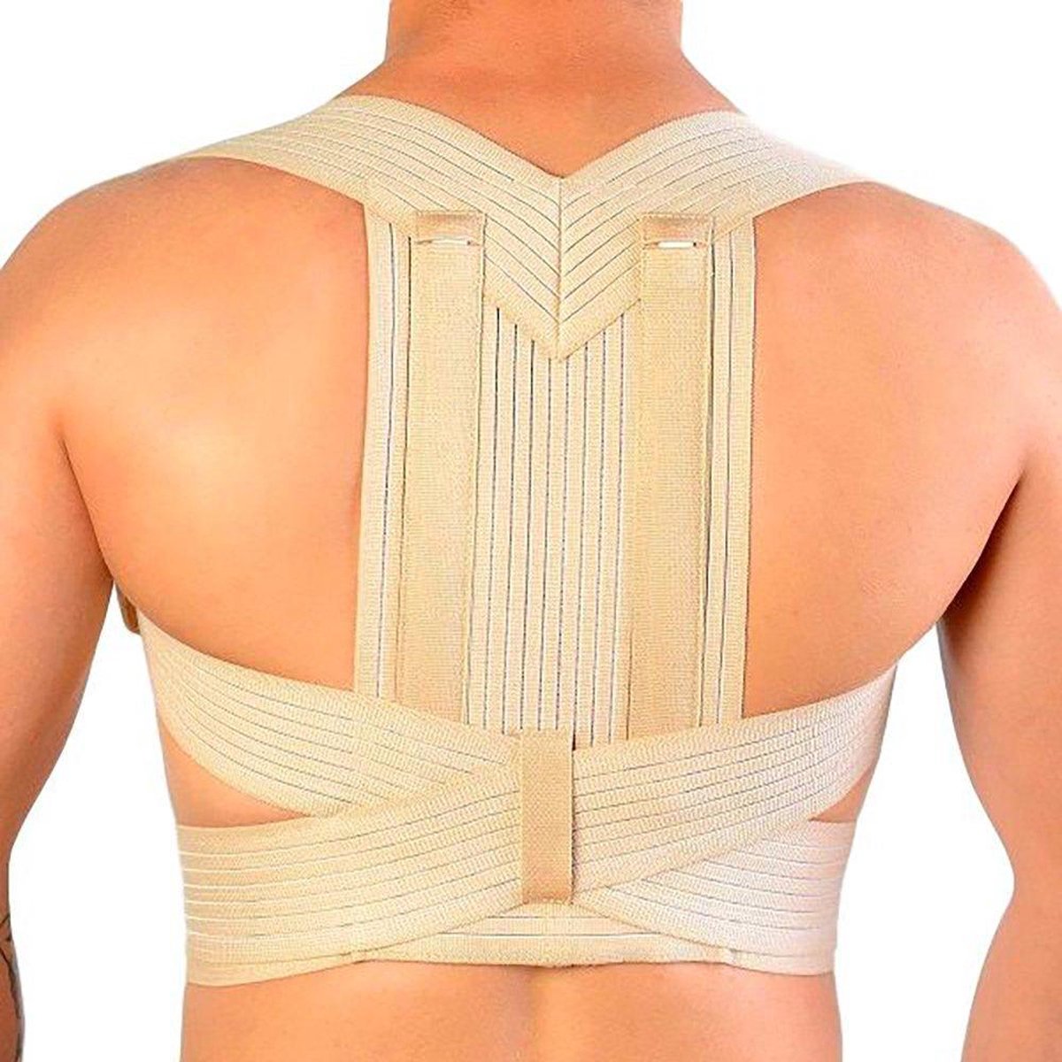 Novamed Postuur Corrector - Ventilerende Rugbrace - Elastische Rugcorrector - Rugrechthouder - Unisex - Maat L