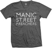 Manic Street Preachers Heren Tshirt -XL- Reversed Logo Grijs