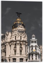 Forex - Gebouw in Madrid - 40x60cm Foto op Forex