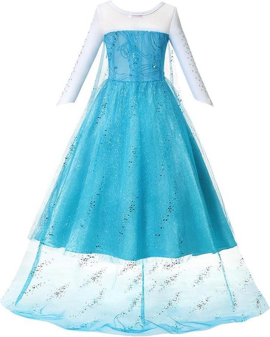 Disney Frozen Elsa Flocon de Neige Fille Kids Bleu Manches Courtes