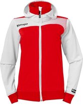 Kempa Emotion Hood Jacket Dames Rood-Wit Maat XS