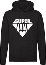 Super mama schild Sweater - moederdag - lief - mama - moeder - oma - grappig - cadeau - unisex - trui - sweater - capuchon