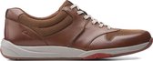 Clarks - Heren schoenen - Langton Race - G - dark tan leather - maat 8,5