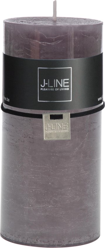 J-Line cilinderkaars Graniet - large - 72U - 6 stuks