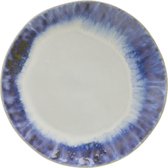 Costa Nova - servies - ontbijtbord blauw - aardewerk - set van 4 - rond 20 cm