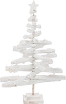 J-Line Kerstboom Staand Takken Hout Wit Small