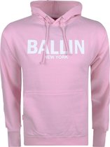 Ballin - Heren Hoodie - Sweat - Lichtroze - Wit