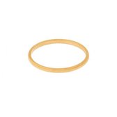 Ring basic rond smal - Maat 17 - Goud - Stainless steel (verkleurt niet)
