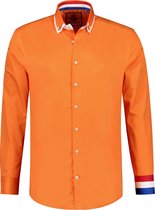 Overhemd - Hup Holland Hup - Lange Mouw - Heren - Formule 1 - EK / WK - Koningsdag - Oranje - Maat XL