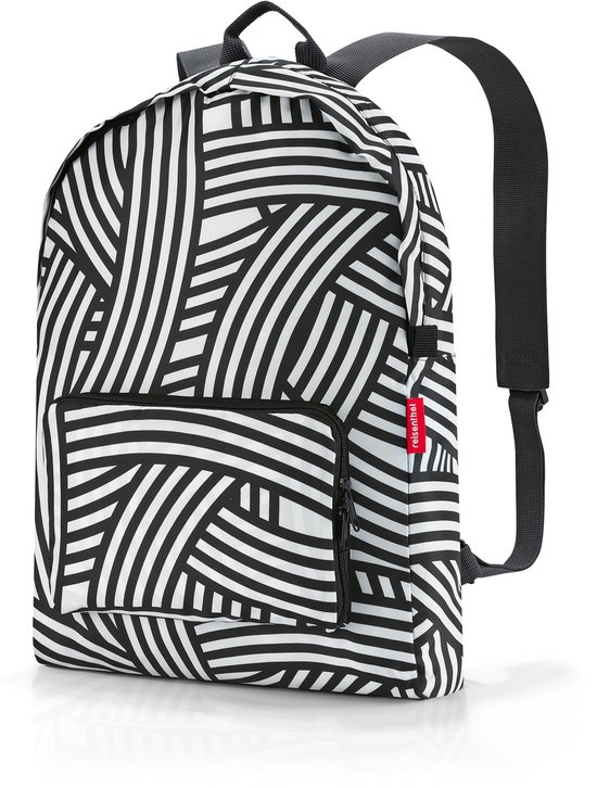 Reisenthel Mini Maxi Rucksack Rugzak - Opvouwbaar - 14L - Zebra Zwart Wit