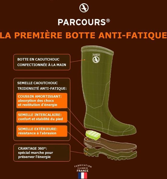 Aigle Bottes caoutchouc Parcours 2 Vario (Brun) - Chaussures