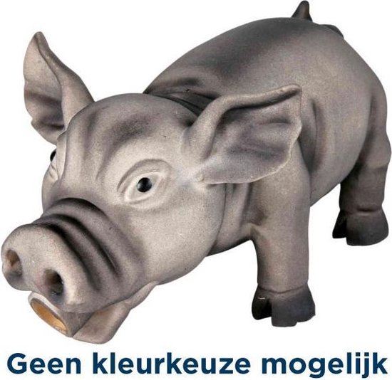 Trixie latex / polyestervlies varken met dierengeluid assorti 17 cm 3 st