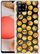 Hoesje Geschikt voor Samsung Galaxy A42 Emoji