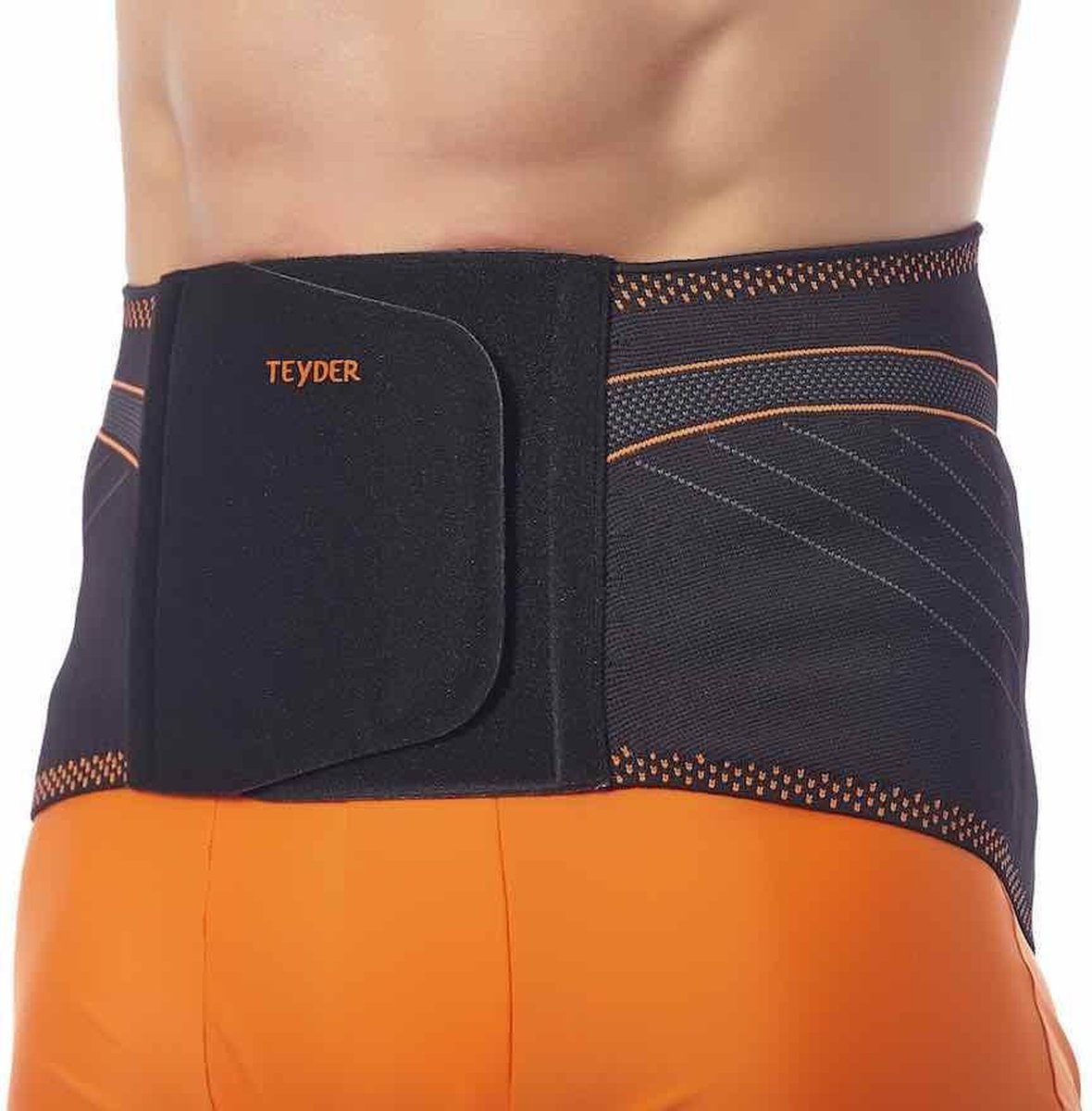 Teyder Premium met Baleinen Rugbrace - S - Zwart