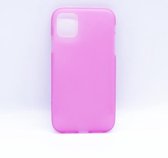 Effen kleur Matte TPU Soft Shell mobiele telefoon bescherming achterkant voor iPhone 11 Pro Max (roze)