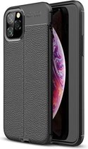 Litchi Texture TPU schokbestendig hoesje voor iPhone 11 Pro Max (zwart)