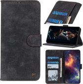 Voor LG K42 Antilope Textuur Magnetische Gesp Horizontale Flip PU Leather Case met Kaartsleuven & Portemonnee & Houder (Zwart)