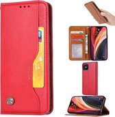 Voor iPhone 12 Pro Max Kneed Huidtextuur Horizontale Flip Leren Case met Fotolijst & Houder & Kaartsleuven & Portemonnee (Rood)
