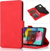 Voor Samsung Galaxy A51 Retro Magnetische Sluiting Horizontale Flip Leren Case met Houder & Kaartsleuven & Fotolijst & Portemonnee (Rood)