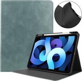 Voor iPad Air 4 10.9 (2020) Koeienhuid Textuur TPU Tablet Horizontale Flip Leren Case met Houder & Slaap / Wekfunctie & Pengleuf (Groen)