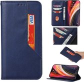 Voor iPhone XS Max magnetische horizontale lederen flip-hoes met houder en kaartsleuven en portemonnee (koningsblauw)