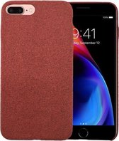 Voor iPhone 7Plus / 8Plus Fabric Style TPU Protective Shell (rood)