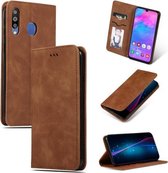 Retro Skin Feel Business Magnetische Horizontale Leren Flip Case voor Galaxy M30 / A40s (Bruin)