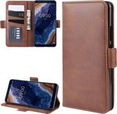 Voor Nokia 9 PureView Crazy Horse Business Mobiele Telefoon Holster met Kaart Portemonnee Beugel Functie (Bruin)