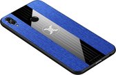 Voor Huawei Honor 8X XINLI stiksels Textue schokbestendig TPU beschermhoes (blauw)
